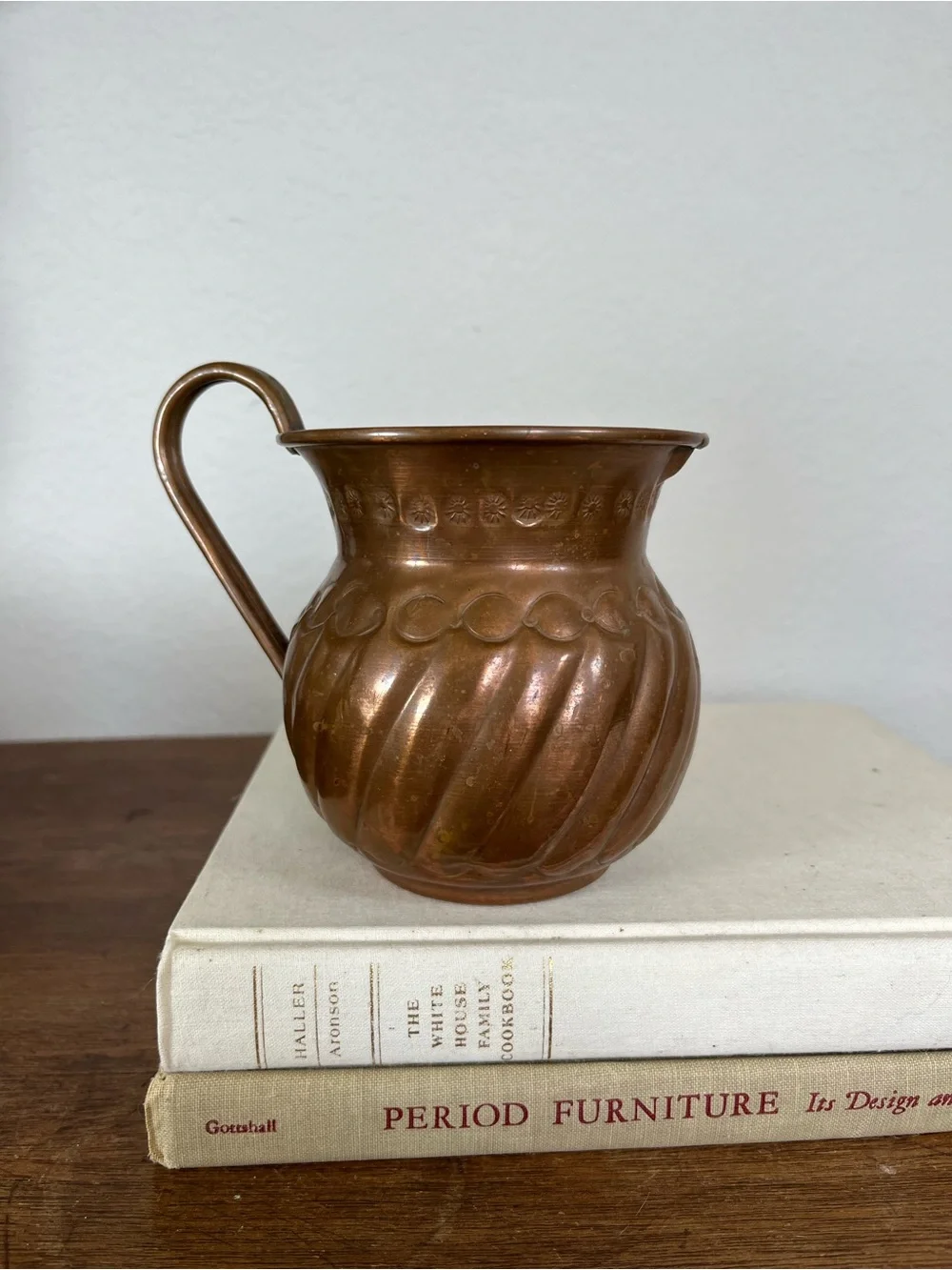 Vintage mini copper pitcher decor